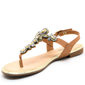 Sandália Mississipi com Pedras Fechamento Fivela Caramelo