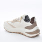 Tênis Jogger Via Marte Microperfuros com Recortes Nobuck Solado Trabalhado Tratorado Off White e Nud Tênis Jogger Via Marte Microperfuros com Recortes Nobuck Solado Trabalhado Tratorado Off White e Nud