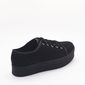 Tênis Moleca Flatform Camurça Preto
