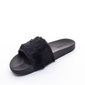 Chinelo Slide Zaxy Snap Fur Gaspea com Pelos Preto
