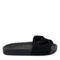 Chinelo Slide Moleca Camurça com Laço Preto Chinelo Slide Moleca Camurça com Laço Preto