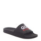 Chinelo Slide Qix Estampa Logo Preto e Branco Chinelo Slide Qix Estampa Logo Preto e Branco