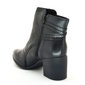 Bota Ankle Boot Bottero Couro Detalhe Mini Croco Metal Preto