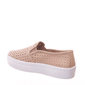 Tênis Shoes Flatform Slip-On Microperfuros Couro Bege Tênis Shoes Flatform Slip-On Microperfuros Couro Bege