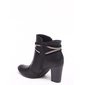 Bota Ankle Boot Mississipi Detalhe Tiras Prata Preta