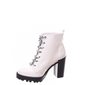 Bota Coturno Moleca Salto Tratorado Verniz Branco