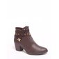 Bota Ankle Boot Mississipi Detalhe Tiras e Tachas Douradas Marrom Bota Ankle Boot Mississipi Detalhe Tiras e Tachas Douradas Marrom