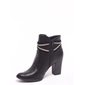 Bota Ankle Boot Mississipi Detalhe Tiras Prata Preta