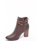 Bota Ankle Boot Mississipi Detalhe Tiras Dourada Marrom Bota Ankle Boot Mississipi Detalhe Tiras Dourada Marrom