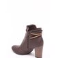 Bota Ankle Boot Mississipi Detalhe Tiras Dourada Marrom Bota Ankle Boot Mississipi Detalhe Tiras Dourada Marrom