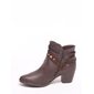 Bota Ankle Boot Mississipi Detalhe Tiras e Tachas Douradas Marrom Bota Ankle Boot Mississipi Detalhe Tiras e Tachas Douradas Marrom