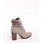 Bota Ankle Boot Mississipi Detalhe Pelo e Tiras Cinza