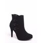 Bota Ankle Boot Via Marte Detalhe Botão Nobuck Preto Bota Ankle Boot Via Marte Detalhe Botão Nobuck Preto