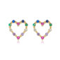 Brinco Coração Vazado Aquarela Brinco Coração Vazado Aquarela
