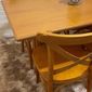 Mesa X 120x80 Com 4 Cadeiras X Madeira Maciça Mel Mesa X 120x80 Com 4 Cadeiras X Madeira Maciça Mel