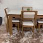 Conjunto Mesa 140x90cm Com 4 Cadeiras Estofadas Telinha