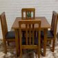 Conjunto Mesa Fixa Premium 80x80 com 4 Cadeiras Colonial