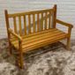 Banco de Jardim Namoradeira de Madeira 2 Lugares Com Verniz Banco de Jardim Namoradeira de Madeira 2 Lugares Com Verniz