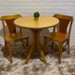 Conjunto Mesa Redonda X 80x80 Com 2 Cadeiras Italia Mel Conjunto Mesa Redonda X 80x80 Com 2 Cadeiras Italia Mel