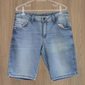 Bermuda Jeans Oceano Malha Denim com Bolso Azul Claro Bermuda Jeans Oceano Malha Denim com Bolso Azul Claro