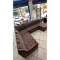 Sofá de Canto Malu com Chaise Fenix 4 Peças Marrom