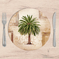 Kit: 4 Capas de Sousplat Redondo Tropical Sand - 35x35 
