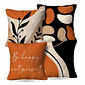 Kit: 4 Capas de Almofada Decorativas Frases Perfect Terracotta