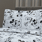 Kit:1 Cobre-leito Bouti de Microfibra Ultrassonic Estampa + Porta-Travesseiros - Infantil Mickey e Minnie