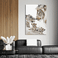 Tela Decorativa Grande Lion Family