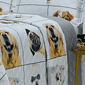 Kit: 1 Cobre-leito Bouti de Microfibra Ultrasonic Estampada + Porta-Travesseiros - Dogs