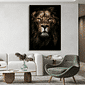 Tela Decorativa Grande Shadow Lion