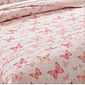 Kit: 1 Cobre-leito Bouti de Microfibra Ultrassonic Estampada + Porta-Travesseiros - Iris Rosa