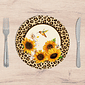 Kit: 4 Capas de SOUSPLAT Redondo Sunflower Once - 35x35 -   