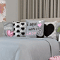 Kit: 4 Capas de Almofada Decorativas Amor Nosso Lar Cinza Kit: 4 Capas de Almofada Decorativas Amor Nosso Lar Cinza