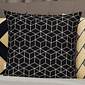 Kit: 4 Capas de Almofada Decorativas Geométrica Black Gilt 