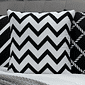 Kit: 4 Capas de Almofada Decorativas Serit Preto e Branco Kit: 4 Capas de Almofada Decorativas Serit Preto e Branco