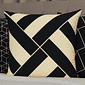 Kit: 4 Capas de Almofada Decorativas Geométrica Black Gilt 