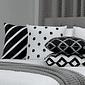 Kit: 4 Capas de Almofada Decorativas Serit Preto e Branco Kit: 4 Capas de Almofada Decorativas Serit Preto e Branco