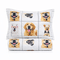 Kit: 1 Cobre-leito Bouti de Microfibra Ultrasonic Estampada + Porta-Travesseiros - Dogs