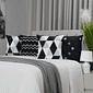 Kit: 4 Capas de Almofada Decorativas Glamour Black 