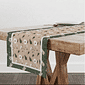 Trilho de Mesa Caminho de Mesa Margarida Green - 50x140cm -   