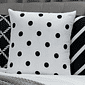 Kit: 4 Capas de Almofada Decorativas Serit Preto e Branco Kit: 4 Capas de Almofada Decorativas Serit Preto e Branco