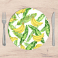 Kit: 4 Capas de SOUSPLAT Redondo Tropical Banana - 35x35 