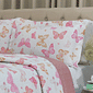 Kit: 1 Cobre-leito Bouti de Microfibra Ultrassonic Estampada + Porta-Travesseiros - Iris Rosa