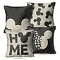 Kit: 4 Capas de Almofadas Decorativas Mickey Home - 45x45 -