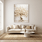 Tela Decorativas Grande Arvore Gold