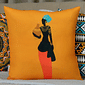 Kit: 4 Capas de Almofada Decorativas Mulher Africana