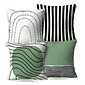 Kit: 4 Capas de Almofada Decorativas Oulu Verde