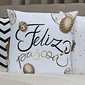 Kit: 4 Capas de Almofada Decorativas Pascoa Gold 