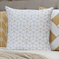 Kit: 4 Capas de Almofada Decorativas Geométrica Gilt
